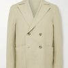 Unstructured Double-Breasted Washed-Linen Blazer Unstructured Double-Breasted Washed-Linen Blazer