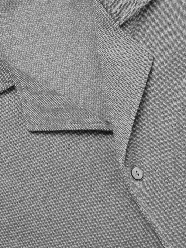 Camp-Collar Cotton-Piqué Shirt - CU Camp-Collar Cotton-Piqué Shirt - CU