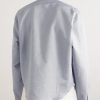 Grandad-Collar Linen and Cotton-Blend Half-Placket Shirt - BK Grandad-Collar Linen and Cotton-Blend Half-Placket Shirt - BK