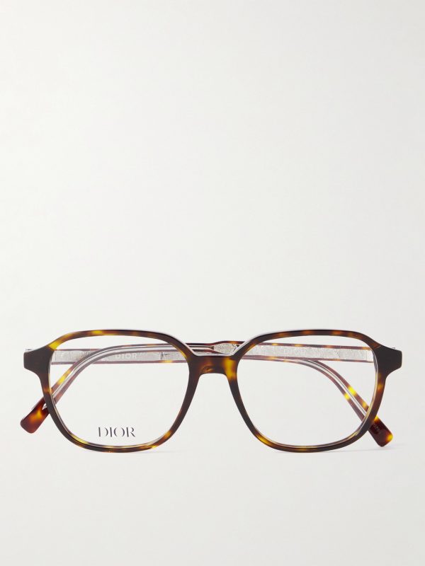 InDiorO S3I Square-Frame Tortoiseshell Acetate Optical Glasses