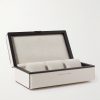 Eaton Full-Grain Leather Three-Piece Travel Watch Case - E1 Eaton Full-Grain Leather Three-Piece Travel Watch Case - E1