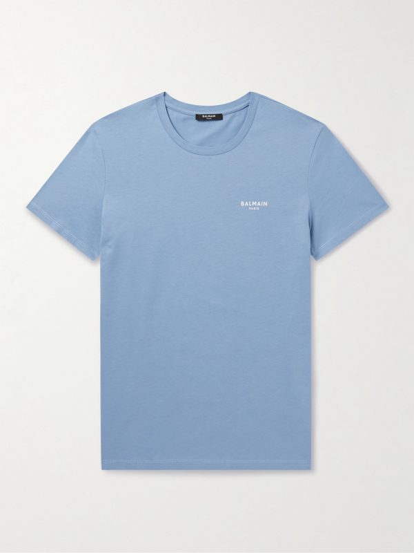 Logo-Flocked Cotton-Jersey T-Shirt