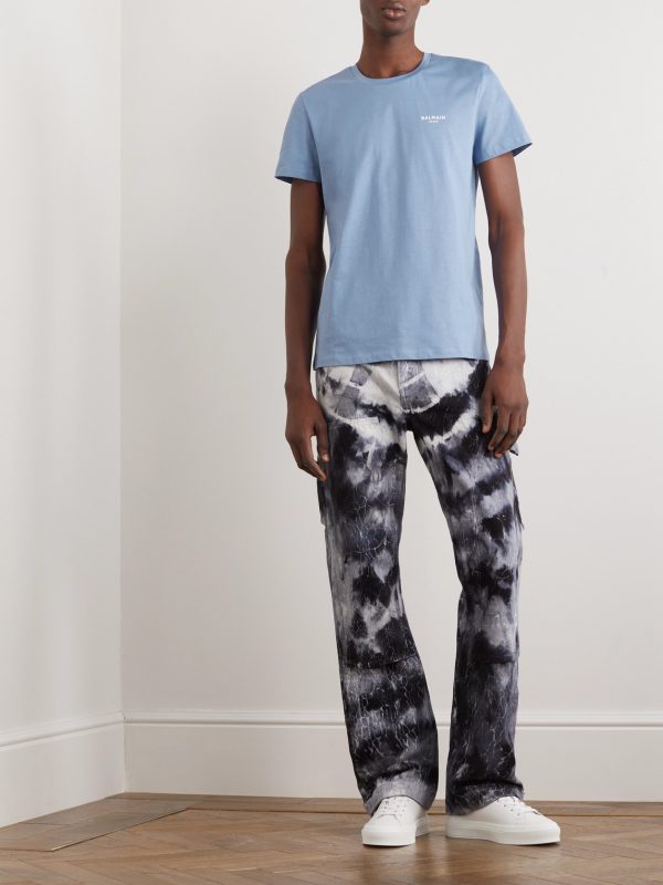 Logo-Flocked Cotton-Jersey T-Shirt - OU