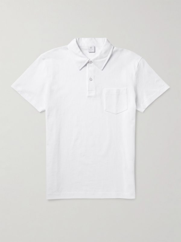 Riviera Cotton-Mesh Polo Shirt Riviera Cotton-Mesh Polo Shirt