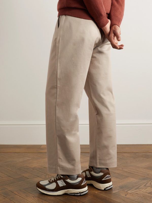 Straight-Leg Cotton Chinos - BK Straight-Leg Cotton Chinos - BK