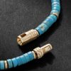 Gold Turquoise Heishi Beaded Bracelet - CU Gold Turquoise Heishi Beaded Bracelet - CU