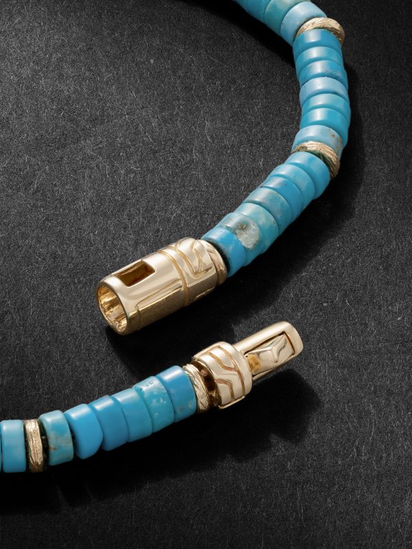 Gold Turquoise Heishi Beaded Bracelet - CU Gold Turquoise Heishi Beaded Bracelet - CU
