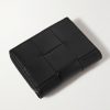 Zip-Around Intrecciato Leather Wallet - BK