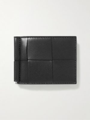 Cassette Intrecciato Leather Bifold Cardholder with Money Clip Cassette Intrecciato Leather Bifold Cardholder with Money Clip