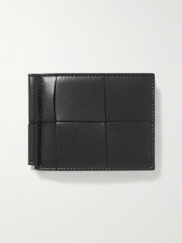 Cassette Intrecciato Leather Bifold Cardholder with Money Clip Cassette Intrecciato Leather Bifold Cardholder with Money Clip