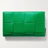 Intrecciato Leather Zip-Around Wallet - BK Intrecciato Leather Zip-Around Wallet - BK