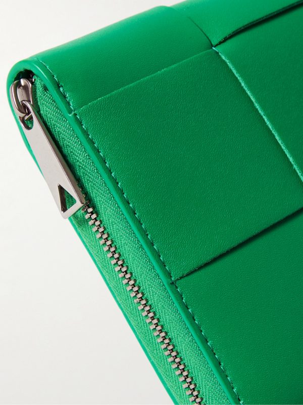 Intrecciato Leather Zip-Around Wallet - CU Intrecciato Leather Zip-Around Wallet - CU