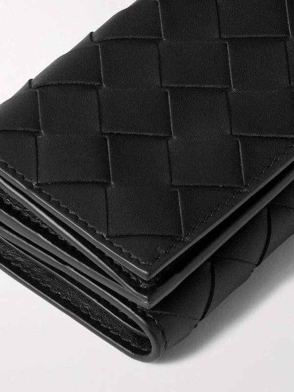 Intrecciato Leather Trifold Wallet - E1 Intrecciato Leather Trifold Wallet - E1