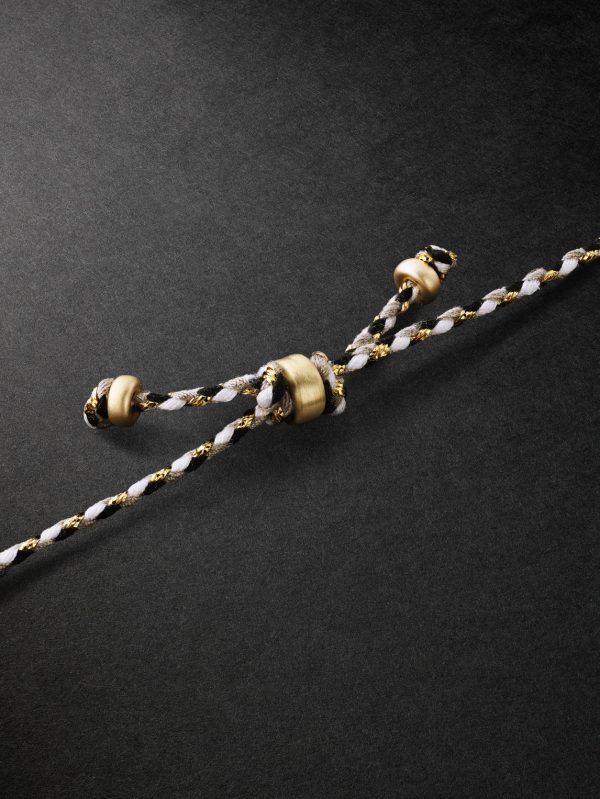 Gold, Aventurine and Cord Pendant Necklace - BK