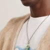Gold, Aventurine and Cord Pendant Necklace - FR