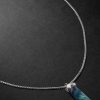 Hexagon White Gold, Fluorite and Diamond Necklace Hexagon White Gold, Fluorite and Diamond Necklace