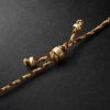 Gold, Tiger's Eye and Cord Pendant Necklace - BK