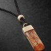 Gold, Topaz and Cord Necklace - CU Gold, Topaz and Cord Necklace - CU