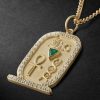Gold, Diamond and Emerald Pendant Necklace - CU Gold, Diamond and Emerald Pendant Necklace - CU