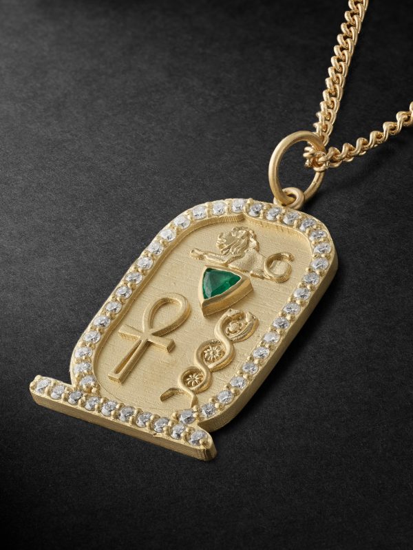 Gold, Diamond and Emerald Pendant Necklace - CU Gold, Diamond and Emerald Pendant Necklace - CU