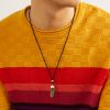 Gold, Tourmaline and Cord Necklace - FR Gold, Tourmaline and Cord Necklace - FR