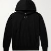 Logo-Print Embroidered Cotton-Blend Jersey Hoodie Logo-Print Embroidered Cotton-Blend Jersey Hoodie