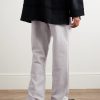 Straight-Leg Logo-Embroidered Cotton-Jersey Sweatpants - BK Straight-Leg Logo-Embroidered Cotton-Jersey Sweatpants - BK