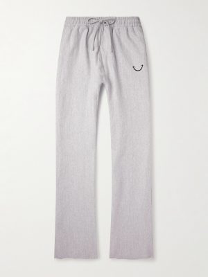 Straight-Leg Logo-Embroidered Cotton-Jersey Sweatpants Straight-Leg Logo-Embroidered Cotton-Jersey Sweatpants