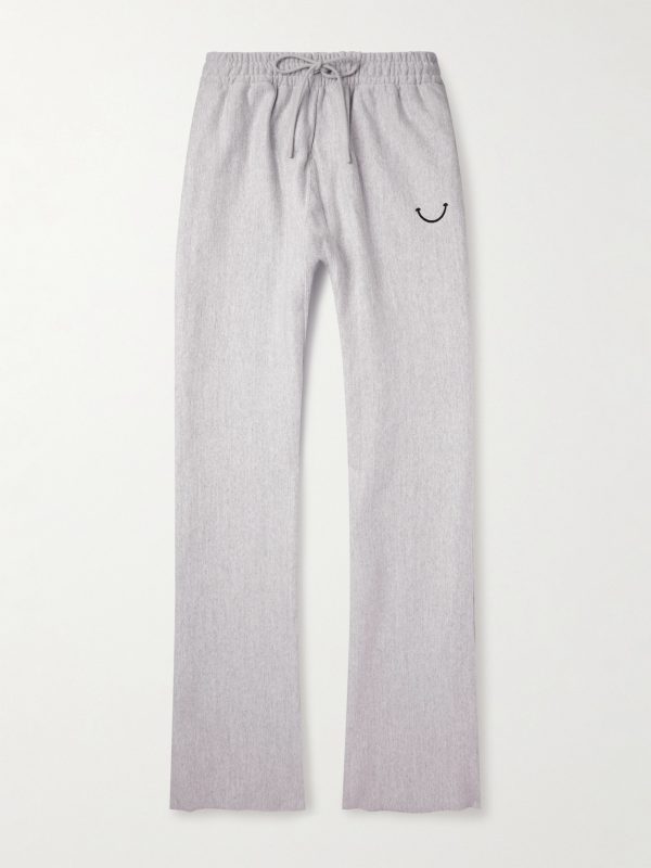 Straight-Leg Logo-Embroidered Cotton-Jersey Sweatpants Straight-Leg Logo-Embroidered Cotton-Jersey Sweatpants