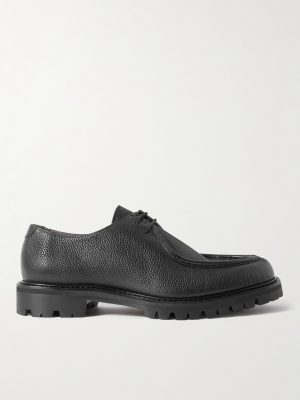 Jacques Pebble-Grain Leather Derby Shoes