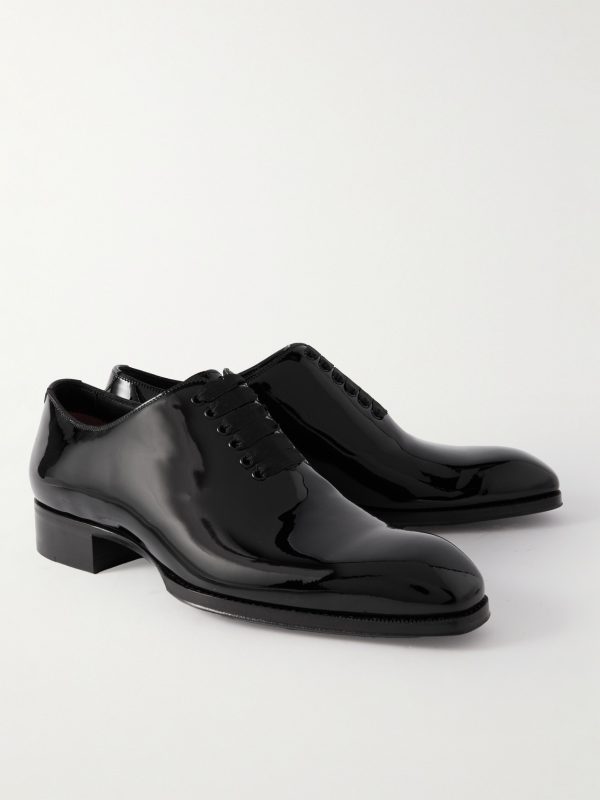 Elkan Whole-Cut Patent-Leather Oxford Shoes - FR Elkan Whole-Cut Patent-Leather Oxford Shoes - FR