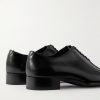 Elkan Whole-Cut Glossed-Leather Oxford Shoes - BK Elkan Whole-Cut Glossed-Leather Oxford Shoes - BK