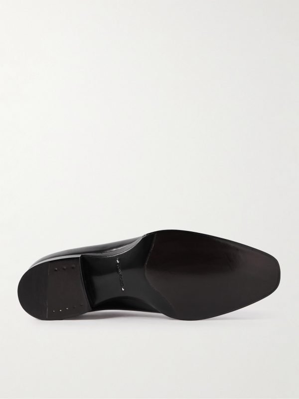 Elkan Whole-Cut Glossed-Leather Oxford Shoes - E1 Elkan Whole-Cut Glossed-Leather Oxford Shoes - E1