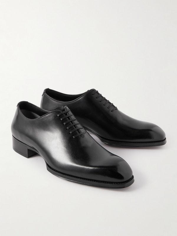 Elkan Whole-Cut Glossed-Leather Oxford Shoes - FR Elkan Whole-Cut Glossed-Leather Oxford Shoes - FR