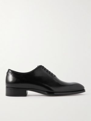 Elkan Whole-Cut Glossed-Leather Oxford Shoes Elkan Whole-Cut Glossed-Leather Oxford Shoes