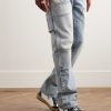 Sky Star Suede-Trimmed Distressed Leather High-Top Sneakers - OU Sky Star Suede-Trimmed Distressed Leather High-Top Sneakers - OU