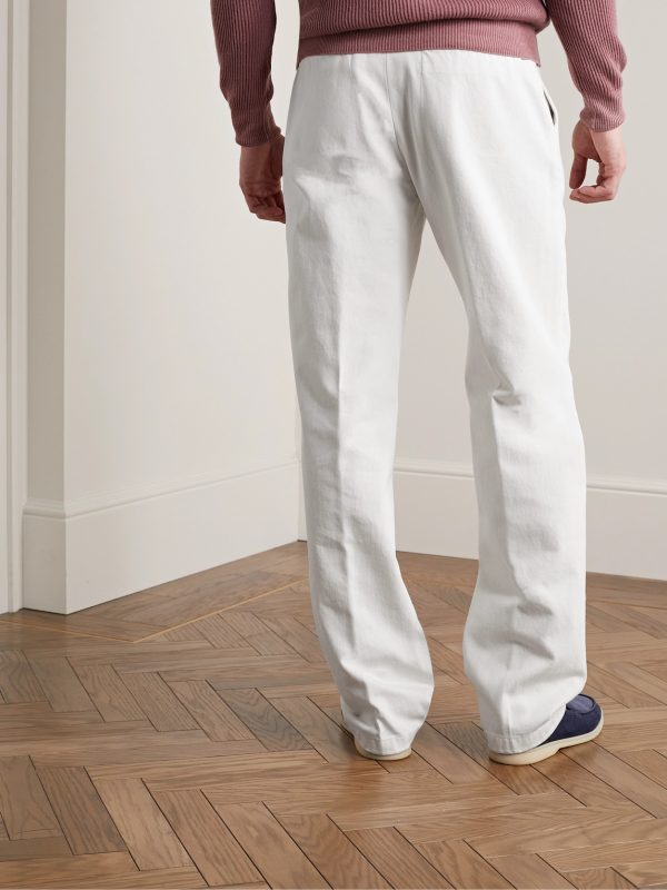 Merse Straight-Leg Cotton-Twill Trousers - BK Merse Straight-Leg Cotton-Twill Trousers - BK