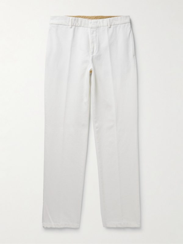 Merse Straight-Leg Cotton-Twill Trousers Merse Straight-Leg Cotton-Twill Trousers