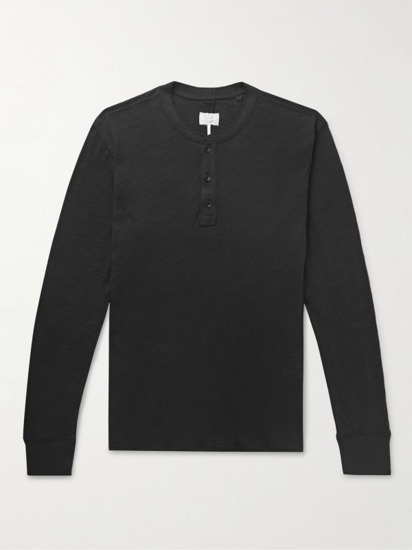 Cotton-Jersey Henley T-Shirt