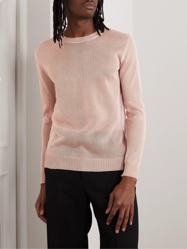 Slim-Fit Silk Sweater - FR Slim-Fit Silk Sweater - FR