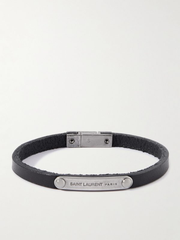 Leather and Palladium Bracelet Leather and Palladium Bracelet