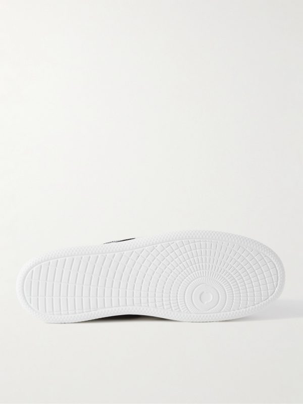 Monaco M Leather-Trimmed Suede Sneakers - E1 Monaco M Leather-Trimmed Suede Sneakers - E1