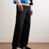 Monaco M Leather-Trimmed Suede Sneakers - OU Monaco M Leather-Trimmed Suede Sneakers - OU