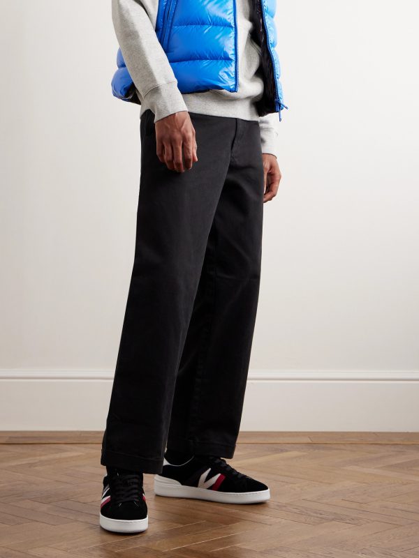 Monaco M Leather-Trimmed Suede Sneakers - OU Monaco M Leather-Trimmed Suede Sneakers - OU