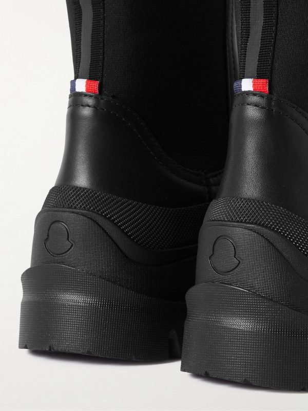 Larue Rubber-Trimmed Leather Chelsea Boots - CU