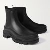 Larue Rubber-Trimmed Leather Chelsea Boots - FR