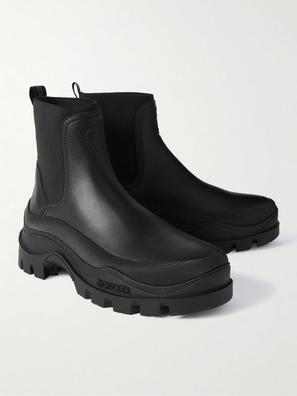Larue Rubber-Trimmed Leather Chelsea Boots - FR