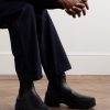 Larue Rubber-Trimmed Leather Chelsea Boots - OU