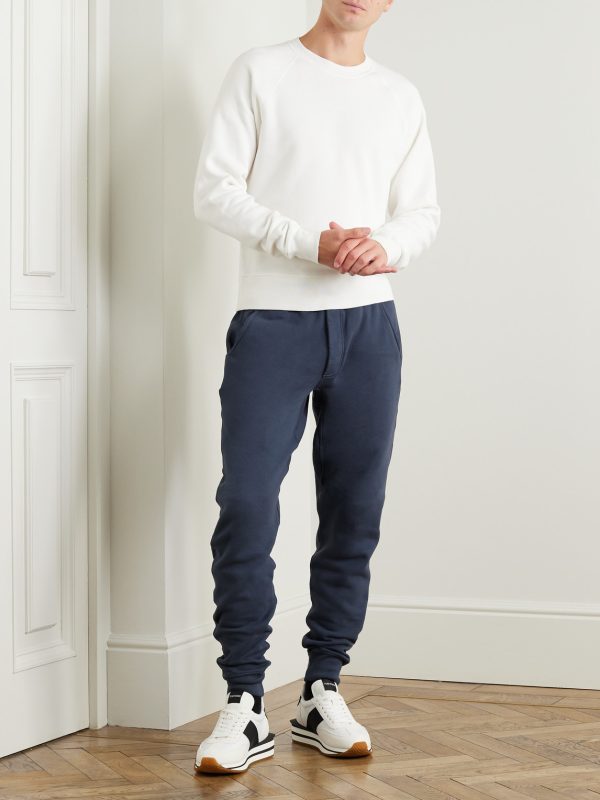 Tapered Garment-Dyed Cotton-Jersey Sweatpants - OU Tapered Garment-Dyed Cotton-Jersey Sweatpants - OU