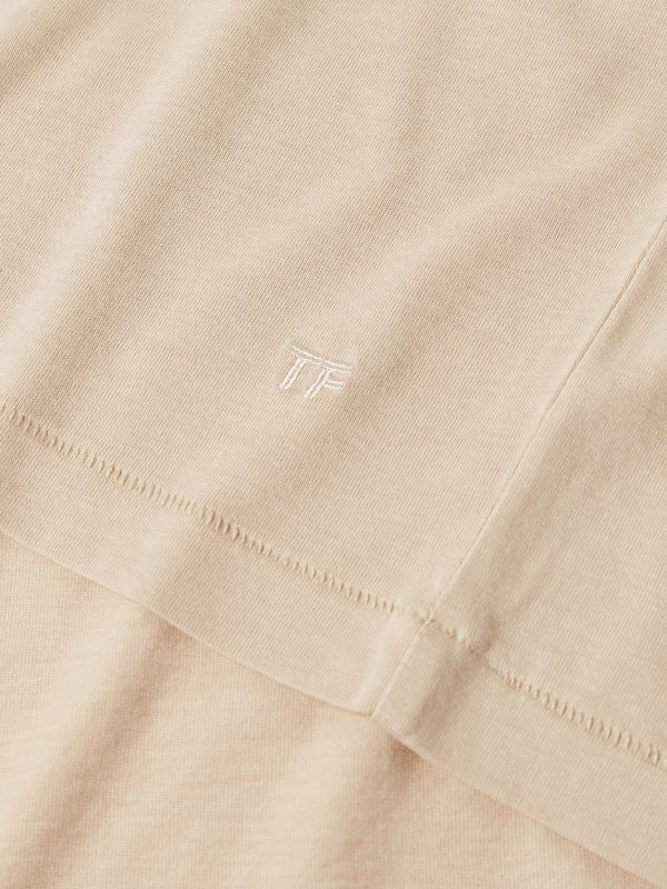 Logo-Embroidered Lyocell and Cotton-Blend Jersey T-Shirt - CU Logo-Embroidered Lyocell and Cotton-Blend Jersey T-Shirt - CU